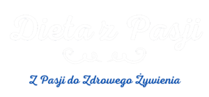 Dieta z Pasji. Biały napis bez tła